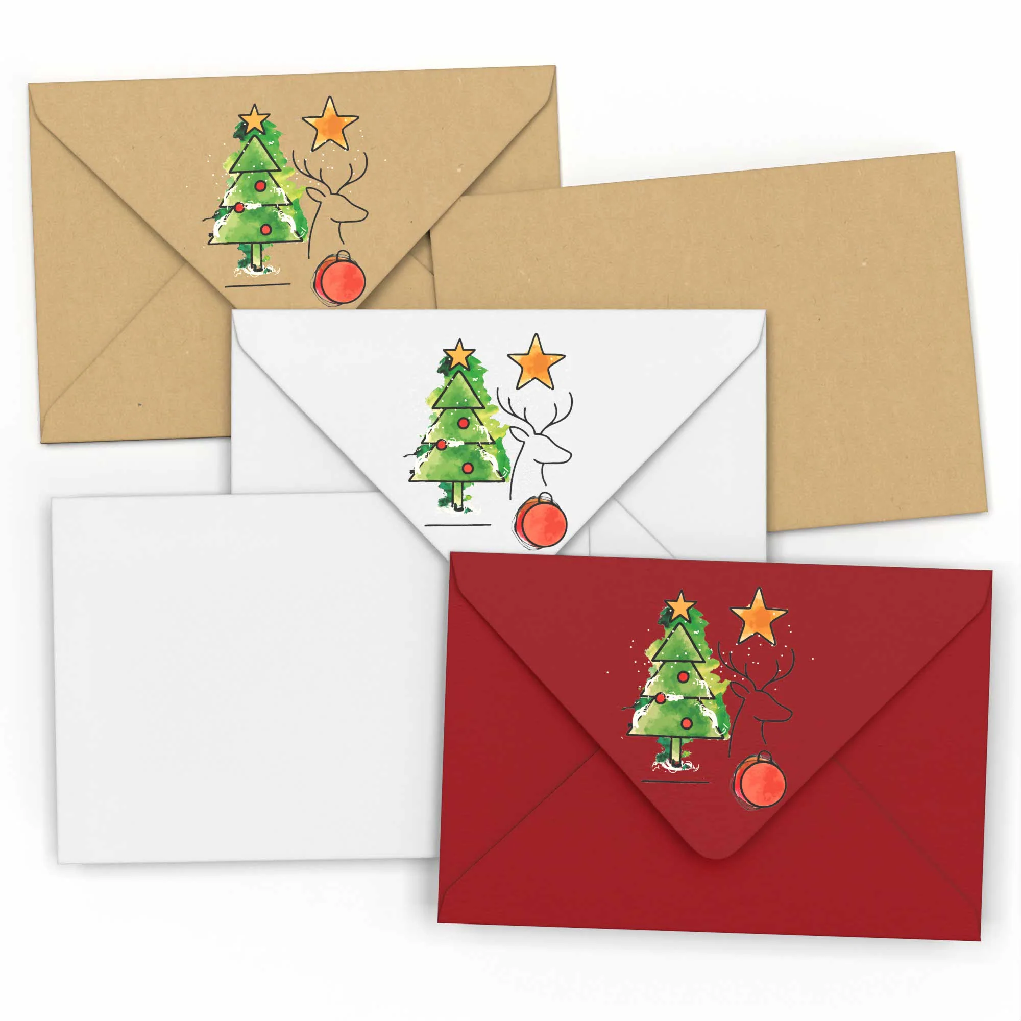 Enveloppe de Noël Sapin de Noël